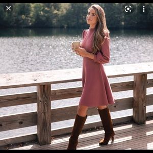 NWT GAL MEETS GLAM Maggie Rib Knit Sweater Dress